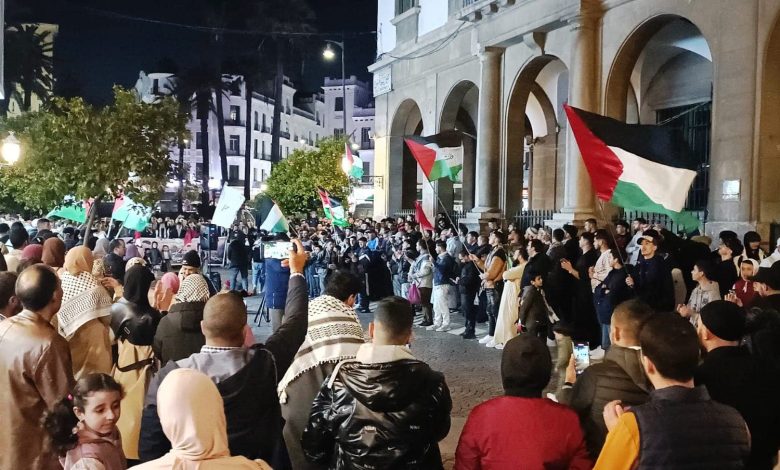 Tetouan .. Een massale pauze om de escalatie van de Israëlische aanval op de Gazastrook (video) te veroordelen