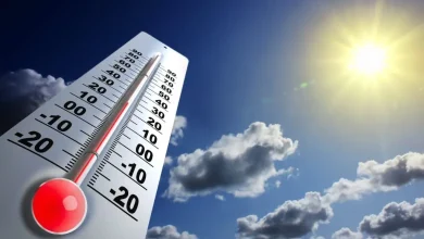 Tijd morgen, dinsdag, is een relatief hete sfeer en lokale regens in de zuidelijke regio's